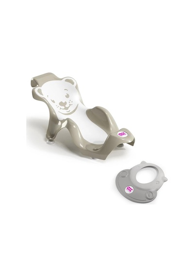 Okbaby Bebek Banyo Seti Buddy Küvet Aparatı + Hippo Duş Şapkası A.gri