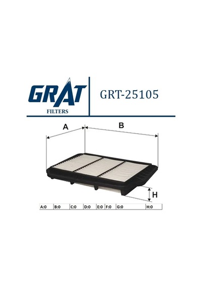 Grat 25105 Hava Filtresi- Chevrolet: Lacetti 04 10 Nubir