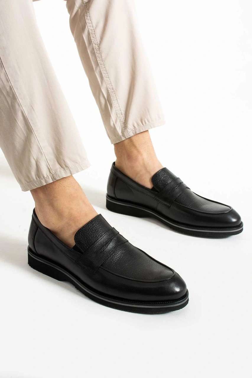 Bestello Bağcıksız Eva Taban Loafer 331-46610 Erkek Ayakkabı Siyah