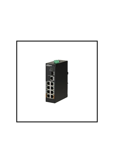 Dahua Pfs3110-8et-96-v2, 8 Port, Megabit, Poe 96w, 1 Port Gigabit Uplink, 1 Port Gigabit Sfp, Yöneti