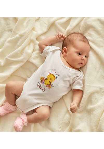 Bk Gift Bk Kids İsimli Bebek Body Zıbın - Model 15 3-6 Ay Çok Renkli