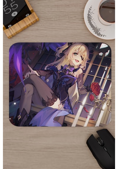 Fischl Genshin Impact Anime Gacha V4 - 22x18 Gaming Mouse Pad Fare Altlığı