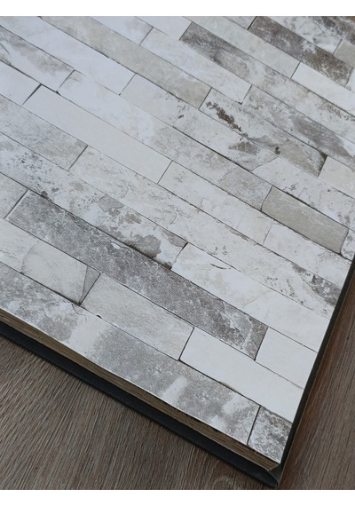 3 Boyutlu Eskitme Taş Desen Hava Alabilen Silinebilir Duvar Kağıdı 5 M² Diğer