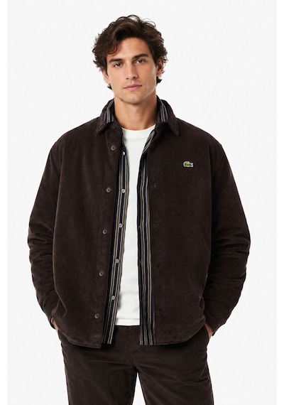 Lacoste Men's Relaxed Fit Button-down Linen Shirt Rahat Kesim Kadife Erkek Dış Gömlek Kahverengi Lacoste Men's Relaxed Fit Button-down Linen Shirt Rahat Kesim Kadife Erkek Dış Gömlek Kahverengi