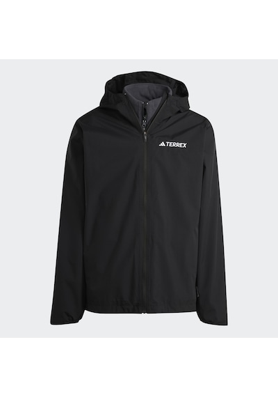 Adidas Terrex Multi Essentials 2ın1 Erkek Siyah Outdoor Ceket Jm8697 Siyah