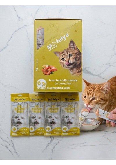 Krem Kedi Ödül Maması Somon % Antartik Krill Aromalı 12 4'lü Paket Toplam 48 Ad.