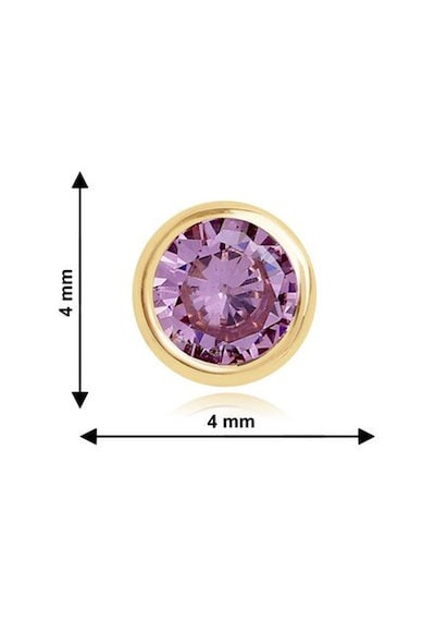 Diamond Line - Gülaylar - Sarı Altın 14 Ayar Trend Renkli Taşlı T N11.9247