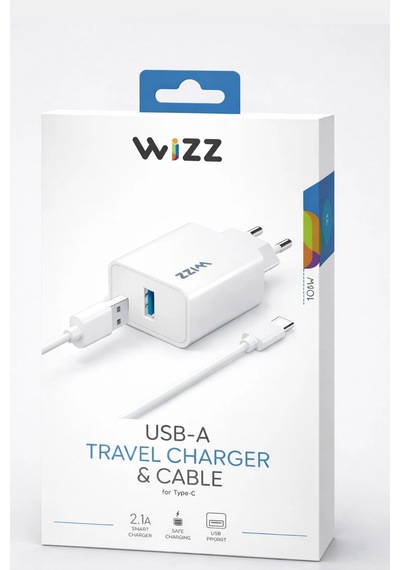 Wizz 10w Usb-a Şarj Adaptörü Ve Type-c Kablo Seti Hızlı Ve Güvenli Şarj Aleti
