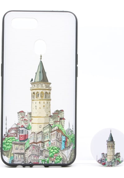 Nettech Oppo A5s Uyumlu Desenli Popsocket Seri Arka Koruma Kılıf