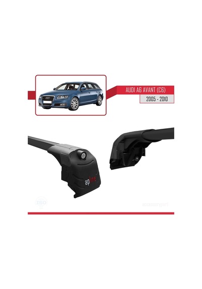 Audi A6 C6 Avant 2005-2010 Arası İle Uyumlu Ace-2 Ara Atkı Tavan Barı Siyah