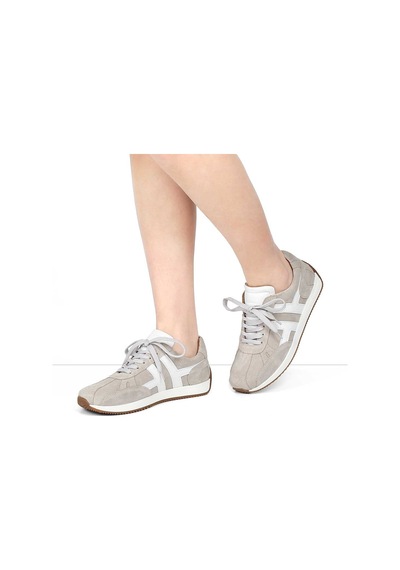 Kadın Bej Süet Deri Sneaker