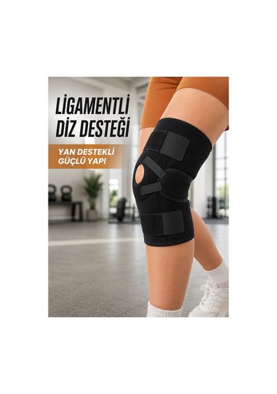 Ligamentli Sporcu Dizliği Patella Destekli Ayarlanabilir Bantlı Diz Koruyucu -