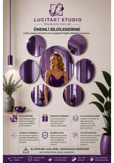 Lucitart 1 Adet Yuvarlak Dekoratif Pleksi Duvar Dekoru Kendinden Yapışkanlı 1 Mm Pleksi 9 Renk 10x10, 15x15, 20x20, 25x25, 30x30 Cm Mor Lucitart 1 Adet Yuvarlak Dekoratif Pleksi Duvar Dekoru Kendinden Yapışkanlı 1 Mm Pleksi 9 Renk 10x10, 15x15, 20x20, 25x25, 30x30 Cm Mor