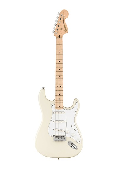 Squier 0378002505 Affinity Stratocaster Elektro Gitar Olympic Wh