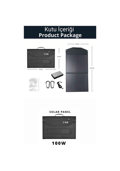 128.000 Mah 600 Watt Güç İstasyonu Ve 100 Watt 18 Volt 5.5 Amper Güneş Paneli Tam Uyumlu İkili Set