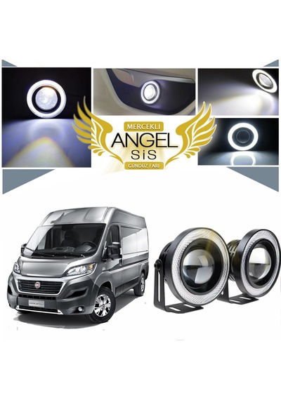 Fiat Ducato Uyumlu, Universal Mercekli Led Sis Farı, 76mm Beyaz Renk