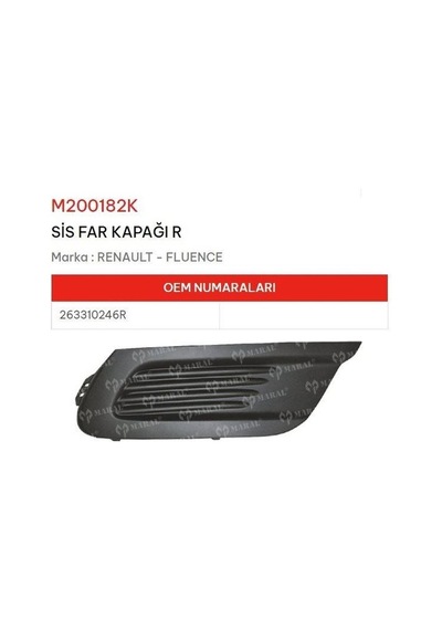 Sis Far Kapağı Sağ Fluence