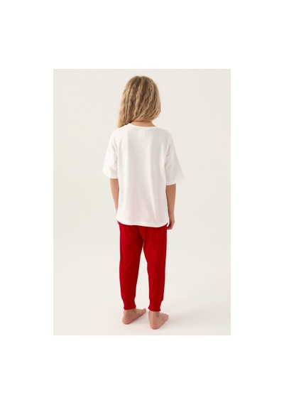 Rolypoly Kız Çocuk Beyaz Kısa Kol Pijama Takım