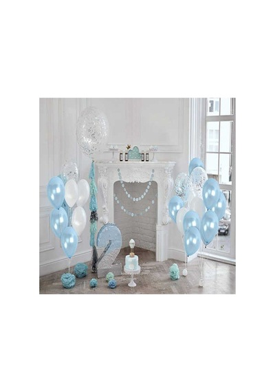 Mavi Metalik Balon 20 Adet 418