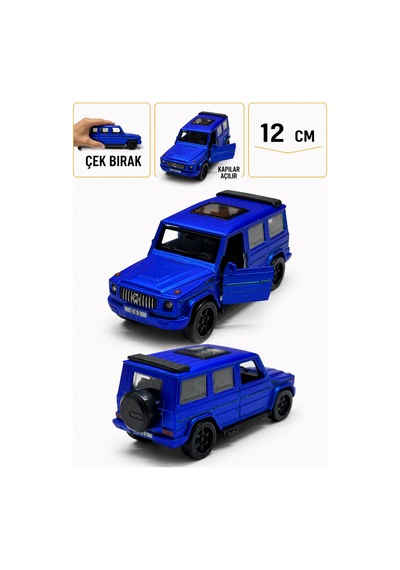 1:36 Ölçek Mercedes G63 Metal Model Araba - Mavi