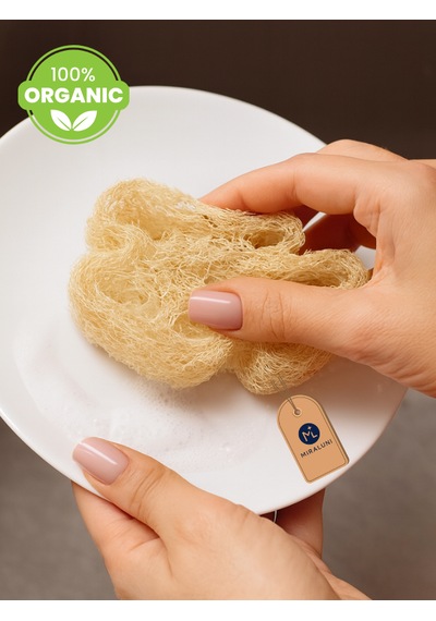 3 Lü Doğal Kabak Lifi Bulaşık Süngeri Bitkisel, Çevre Dostu, Plastik İçermez, Uzun Ömürlü