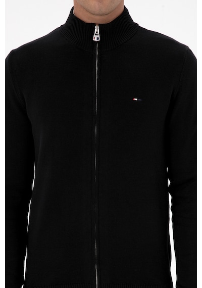 U.S. Polo Assn. Erkek Slim Fit Siyah Basic Triko Hırka 50313688-VR046