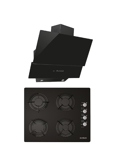 Alveus Pure GLS 640 - MOD 3000 Siyah Ankastre Set