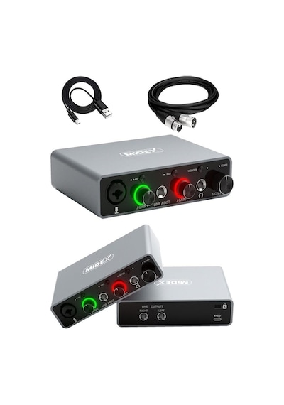 Stüdyo Ekipmanları Exclusive Paket-1 Cx2 Mikrofon Glx-600 Ses Kartı Stüdyo Kayıt Seti