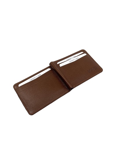 Bons Hakiki Deri Erkek Cüzdan - Minimalist Kartlık Ve Cüzdan - Kahverengi