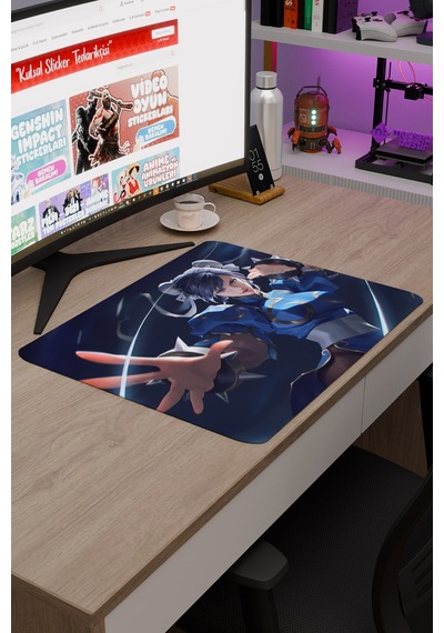 Street Fighter Kaymaz Dikişli Kauçuk Oyuncu Mousepad V5 - 48x40 Xl Gaming Mouse Pad Fare Altlığı