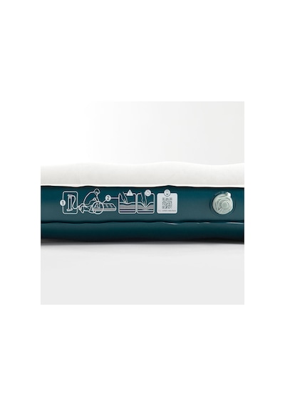Quechua Şişme Kamp Yatağı - 2 Kişilik - 120 Cm - Air Basic Çakıl Rengi/koyu Petrol Mavisi