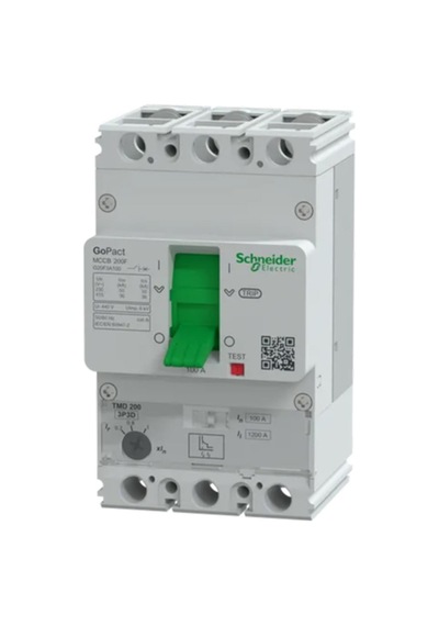 Schneider Electric Gopact Mccb G20F3A100 100A 36Ka Ayar Sahalı Şalter (200B, 3P3D)