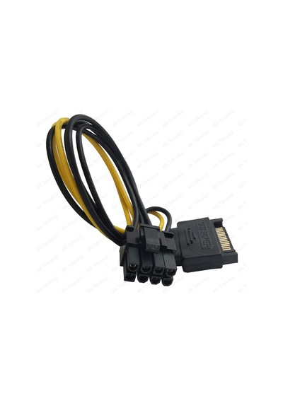 Pcı-E Ekran Kartı Bakır Güç Kablosu 15Pin Sata Erkek To 8Pin(6+2)
