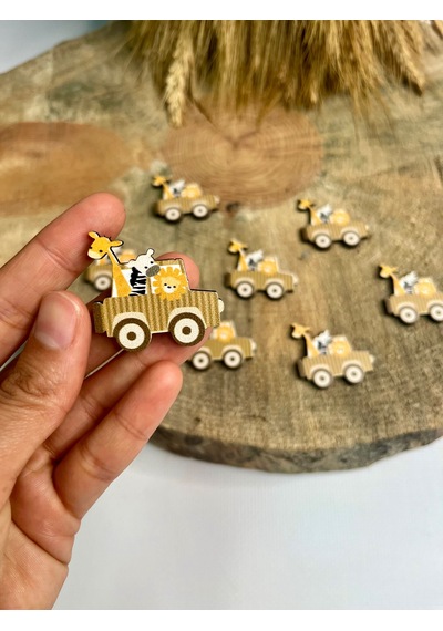 Mr. Home Ahşap Uv Baskılı Safari Figür Magnet