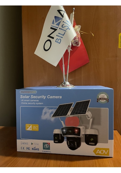 Okam Pro Premium 4g-335 4 Kameralı 7/24 Kayıt Sim Kartlı Güneş Enerjili Güvenlik Kamerası