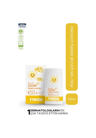 Tto Soft Roll-On Çocuk Güneş Losyonu Spf 50+ – Hassas Ciltler Için Güçlü Koruma 50 Ml
