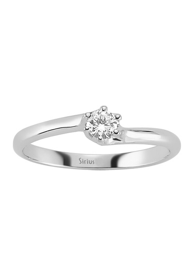 Sirius G Renk 0,13 Karat Pırlanta Tektaş Yüzük 0801R0017