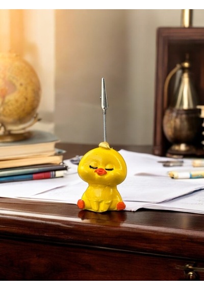 Altın Saçlı Kawaii Sevimli Sarı Civciv Fotoğraf Ve Not Tutucu - Ofis Masa Not Tutacağı Sarı