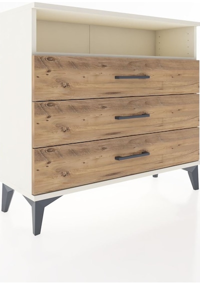 Arges Şifonyer Tek Raflı 3 Çekmeceli 88x30x80 Aytaşı-çam Aytaşı
