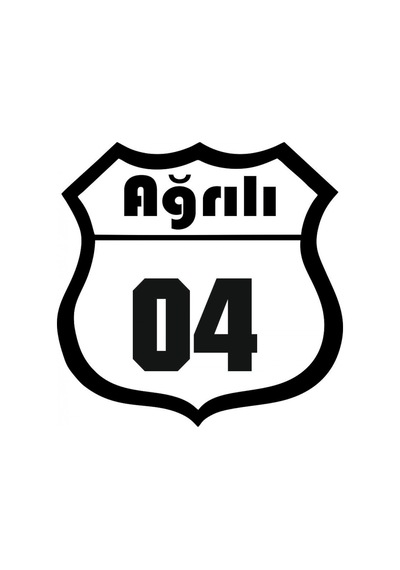 04 Ağrı Plaka Kodu Sticker Araba Yapıştırma