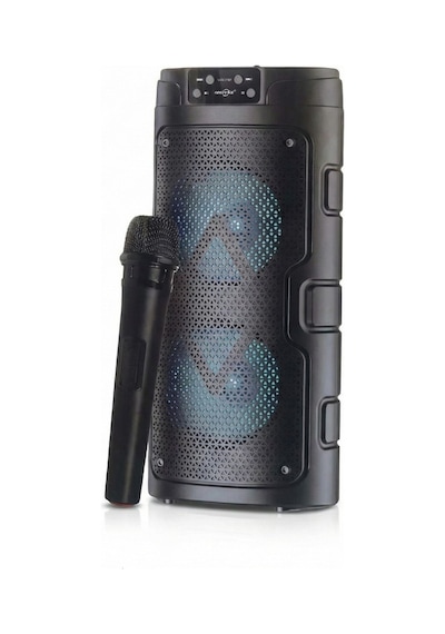 1926 Kablosuz Mikrofonlu Rgb Ledli Usb/tf/radyolu Taşınabilir Bluetooth Hoparlör Parti Speaker