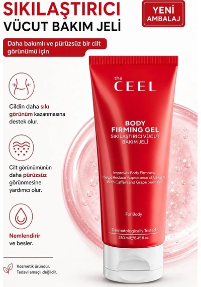 Vücut Bakım Jeli 250 Ml - Kafein, Üzüm Çekirdeği Yağı Ve Vitamin E İçeren Nemlendirici & Pürüzsüz Görünüm Destekleyici Vücut Jeli