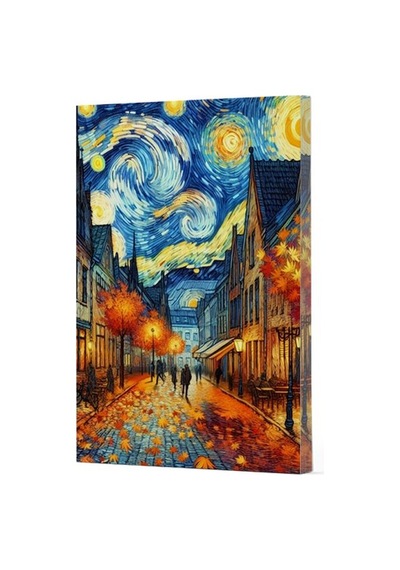 Van Gogh 3 - Sokak Çizgili Yan Boyamalı Defter