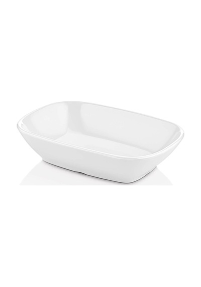12 Cm Kare Kayık Tabak Thermoplus Kırılmaya Dayanıklı 6'lı Beyaz
