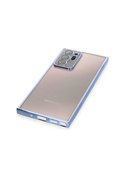 Cosmotex Newface Samsung Galaxy Note 20 Ultra Kılıf Razer Lensli Silikon - Açık Mavi