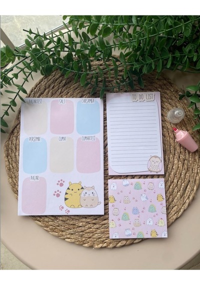 Sevimli Hayvanlar Notepad/memopad Not Defter Seti