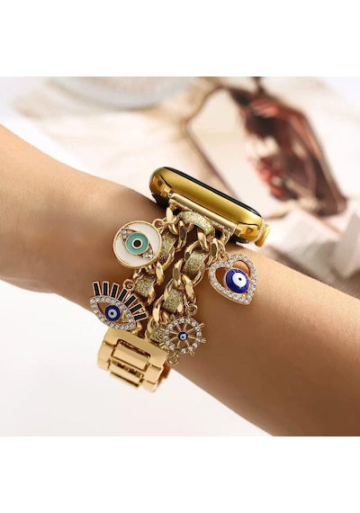 Kadınlar İçin Kalp Ve Anahtar Figürü, Kordon Ayarlanabilir Metal Tasarım Apple Watch 38mm-49-- Arası Ve Ultra/se/10-1 Serili Uyumlu