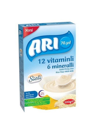 Arı Mama 12 Vitaminli 6 Mineralli Sütlü Pirinçli 200