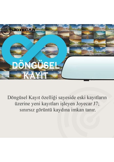 Joyecar® J7 7" Ips Dokunmatik Ekran Dual Lens Full Hd Araç Kamera