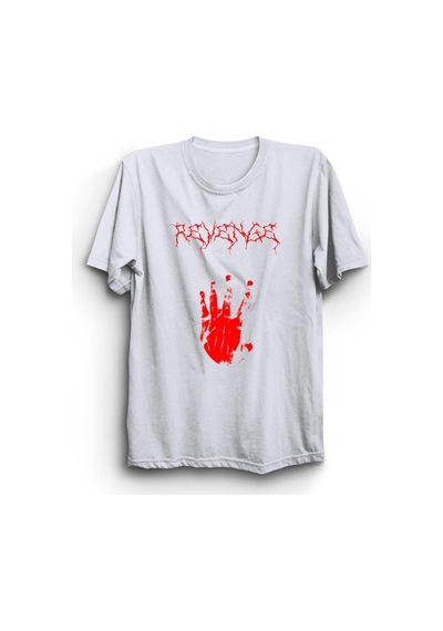 Revenge Baskılı Tshirt Beyaz